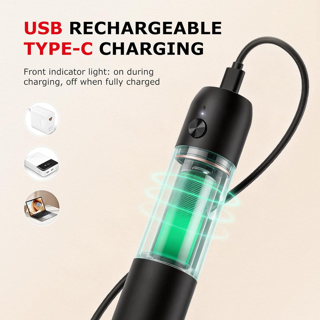 Rechargeable Milk Frother Handheld, Charging USB-C | Electric Foam Maker with Stainless Steel Whisk, Portable Hand Wand Drink Mixer for Coffee Matcha Lattes Cappuccino